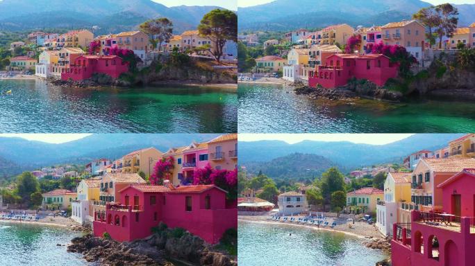 地中海岛屿上美丽的小村庄