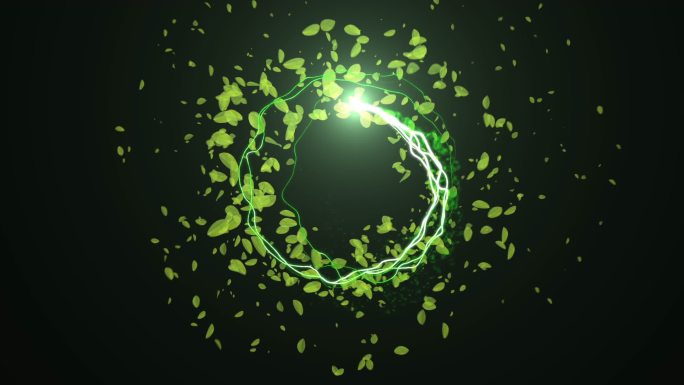 绿叶笔划线粒子动画