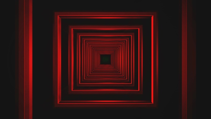 【4K时尚背景】红黑方框隧道穿梭赛博炫酷