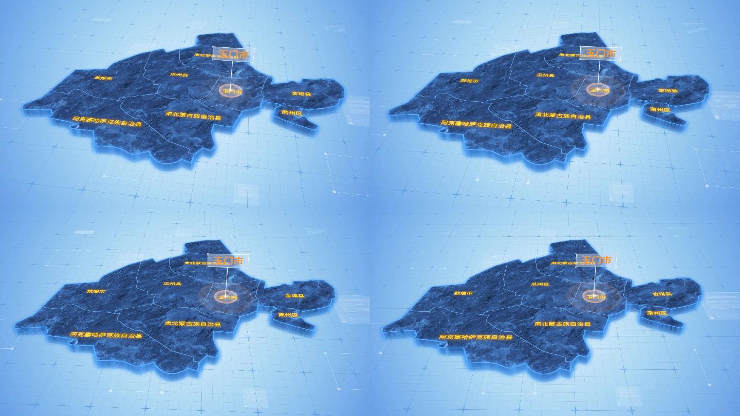 酒泉玉门市三维科技地图