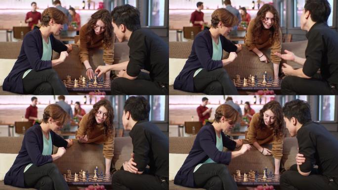 国际象棋对弈博弈竞技实拍视频素材