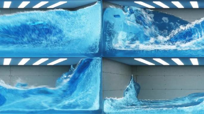 裸眼3d海浪水箱横版