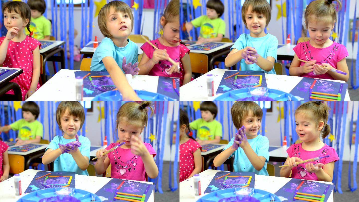 幼儿园儿童绘画画纸动手能力画画