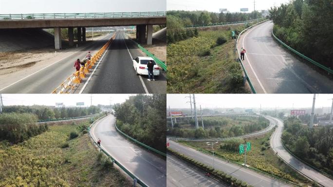 高速公路设施维护 刷漆