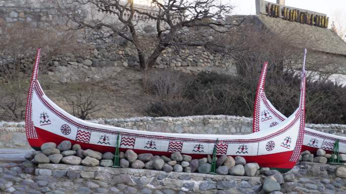 少数民族彩绘土著民族特色赛船龙舟 (2)