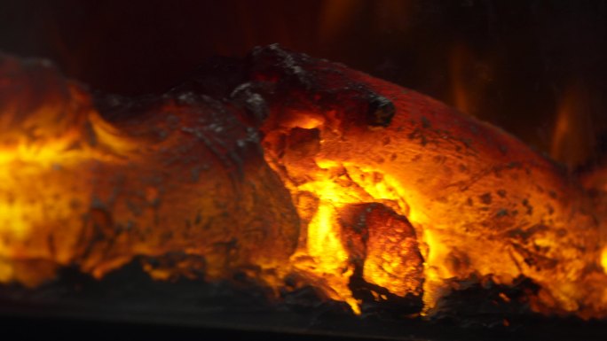 燃烧的炭火炉火木炭烧烤 (4)