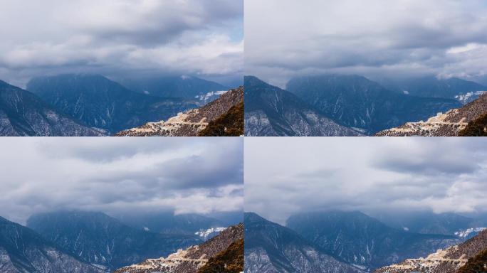 【正版素材】云南香格里拉遮住的梅里雪山