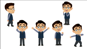 mg动画人物卡通人物说话男子