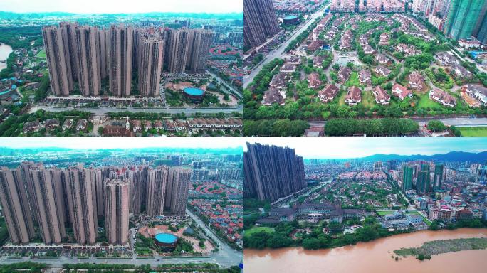 桂林八里街楼盘建筑地产航拍