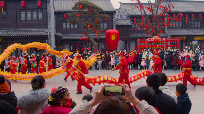 中国正宗传统舞龙，舞狮4K
