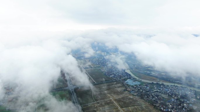 4K 云层下的榕江县忠诚种植产业园