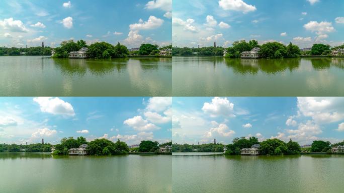 【4K超清】惠州延时西湖地面蓝天白云
