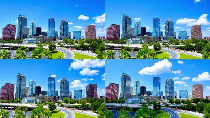 城市建筑旅游宣传片地标空镜头空境通用素材