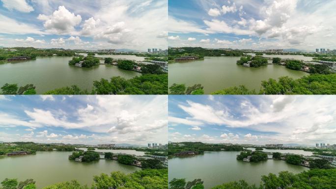 【4K超清】惠州延时西湖蓝天白云