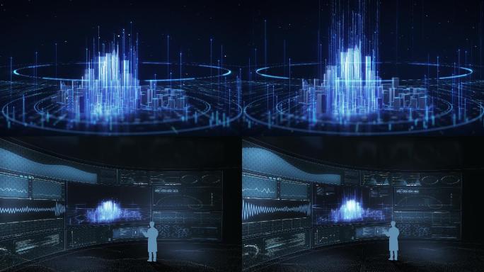 元宇宙虚拟城市科技大屏