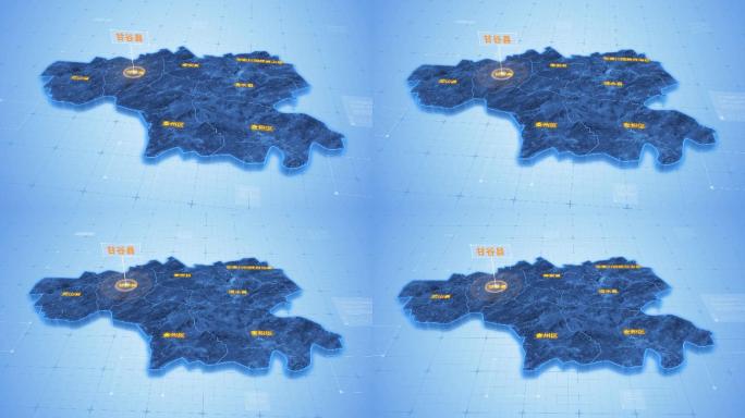 天水甘谷县三维科技地图