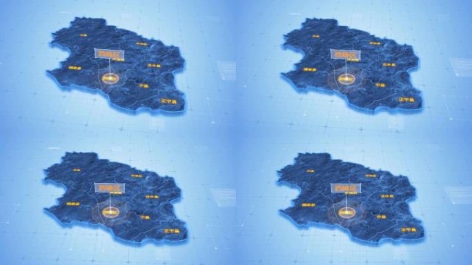 庆阳西峰区三维科技地图ae模板