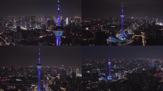 成都339夜景4k航拍