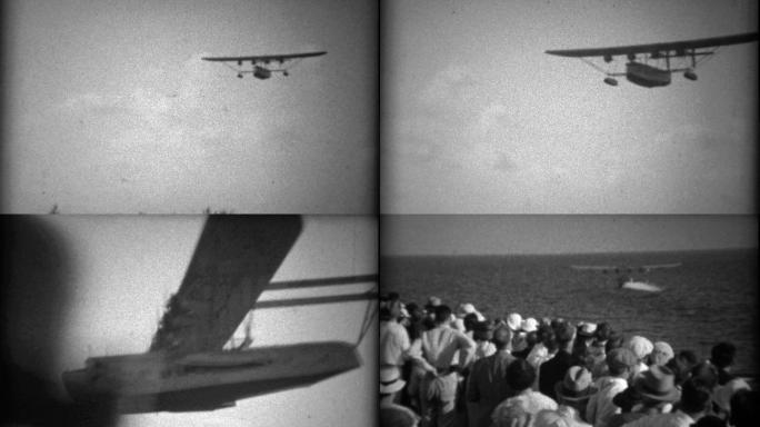 1935年：飞机向人群降落。