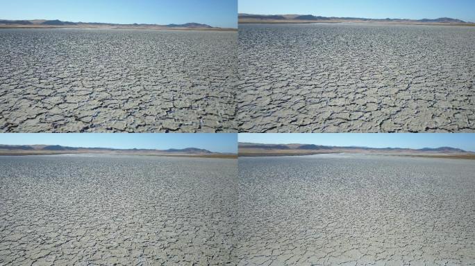 干裂湖床天线土地生长干旱干枯干涸