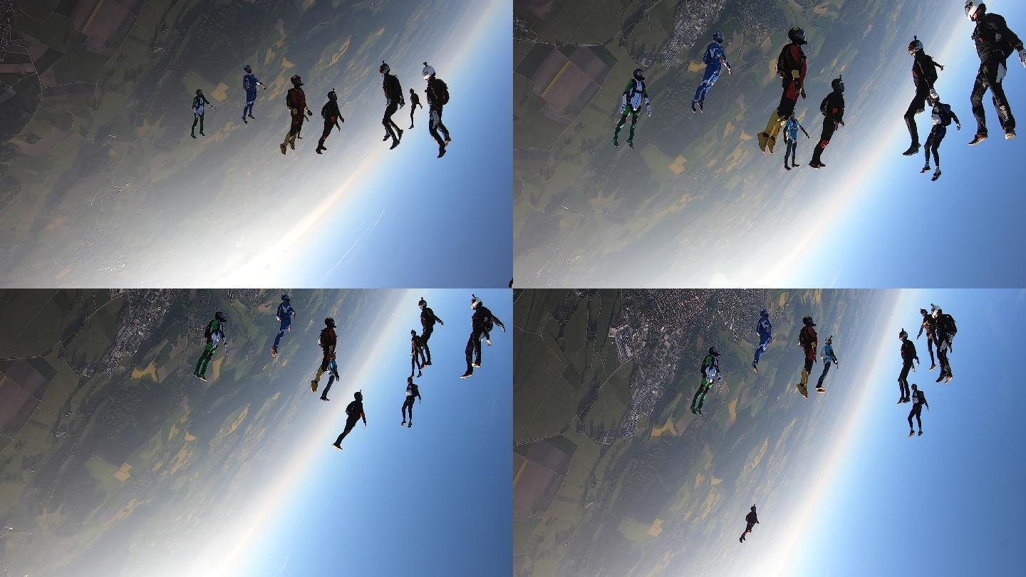 跳伞冒险恐惧运动相机挑战自我