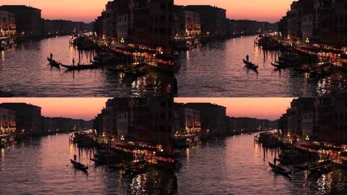 意大利威尼斯运河户外欧洲宫殿鸟瞰建筑传统