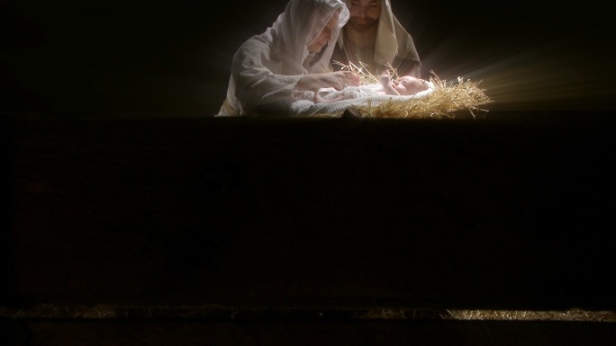 耶稣诞生的场景亲情陪伴金光神话故事