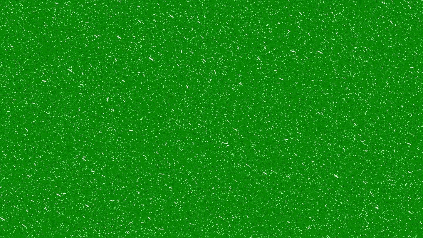 绿色屏幕前的鹅毛大雪