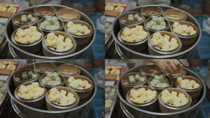 蒸饺视频素材饺子皮包馅料做法步骤