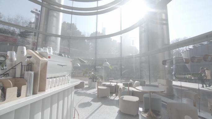 南京紫峰大厦内部咖啡厅空镜