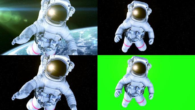 太空中的宇航员3d场景宇航服探索火星