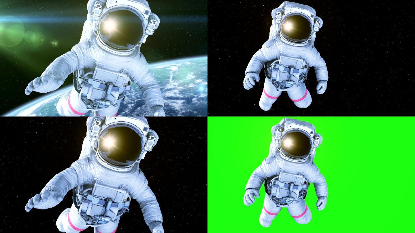 太空中的宇航员3d场景宇航服探索火星