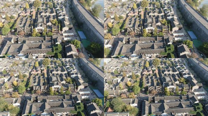 航拍江苏南京老门东历史文化建筑