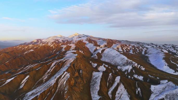 航拍 雪山地貌