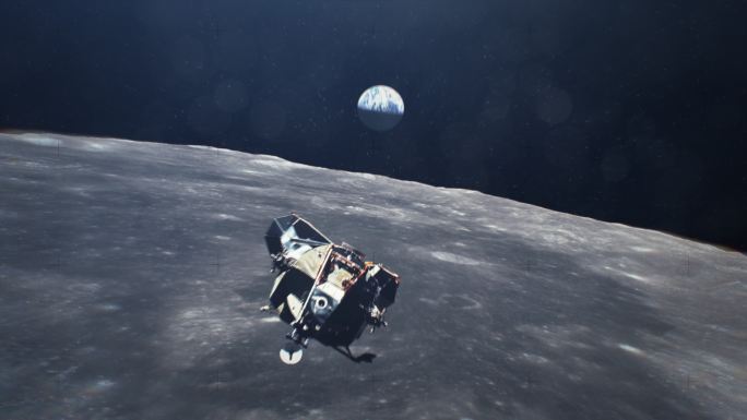 阿波罗在月球上空移动