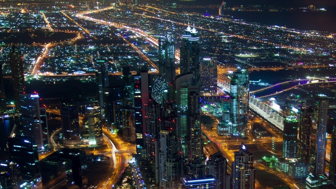 迪拜夜景-城市之光