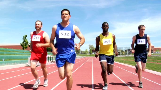 田径运动员外国运动员比赛长跑体育到达终点