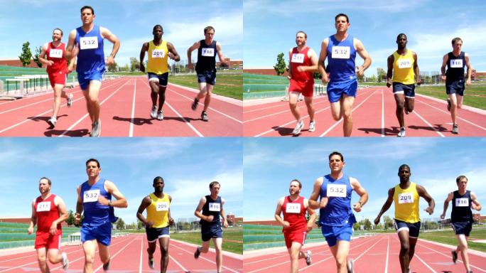 田径运动员外国运动员比赛长跑体育到达终点
