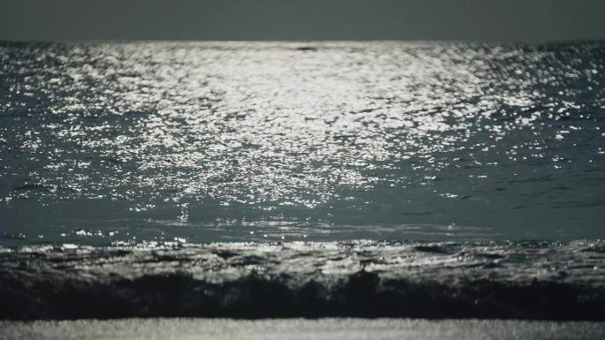 海边日出 海水 湖面 波浪 波光粼粼