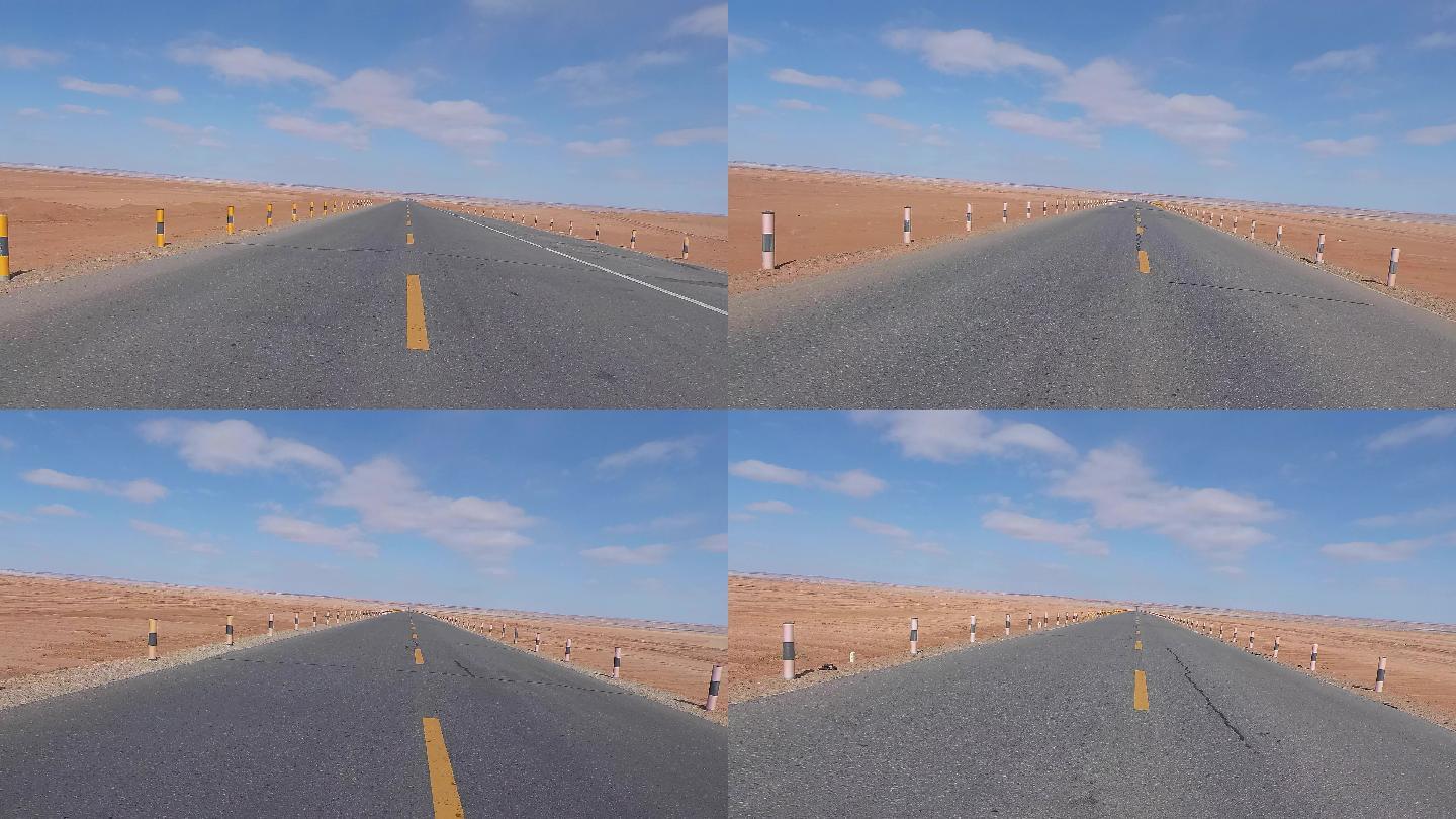 沙漠笔直公路行车记录