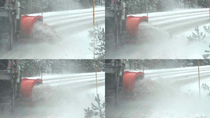 扫雪机大雪路况除雪机器北方雪季