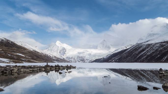 西藏萨普雪山延时