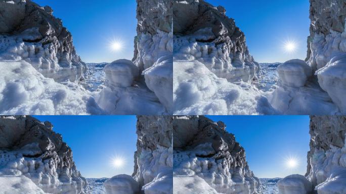 【高清8k】大连瓦房店排石海冰景观！