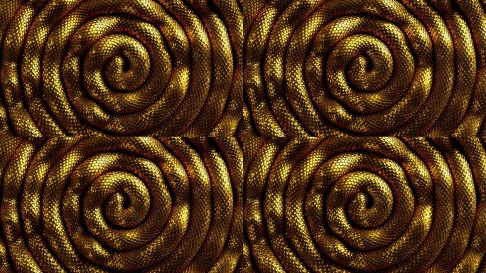 抽象螺旋3d背景，闪亮的鳞片
