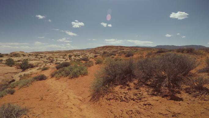 沙漠徒步旅行第一视角旅拍自拍步行走路