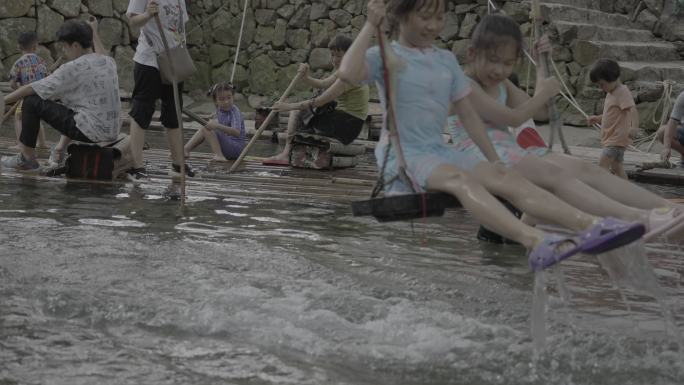 平水水库王坛夏日小溪平水溪上