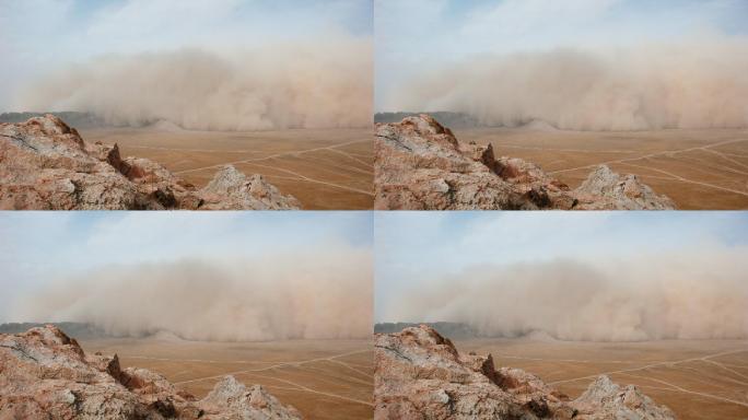 阿富汗沙漠中的沙尘暴