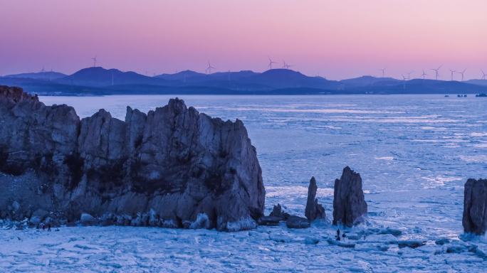 【高清4k】大连瓦房店排石海冰景观！