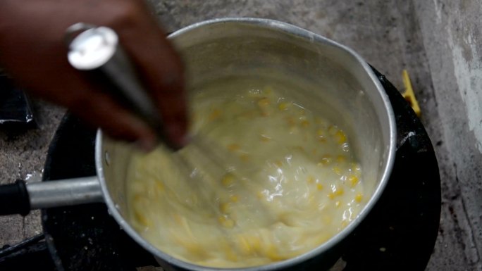 煮蒸玉米糊。宣传片广告视频素材纪录片