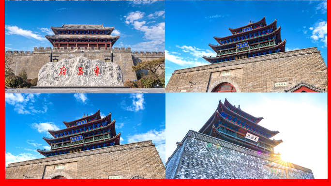 聊城地标东昌湖光岳楼